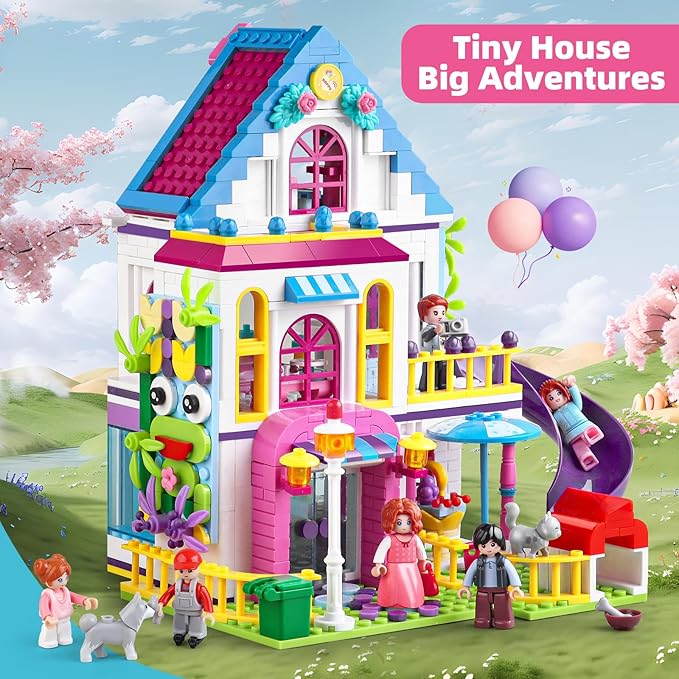 House Building Set That Compatible with Lego Friends for Girls Age 8-12 Pretend Play Set for Girls Age 6-12