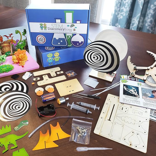 STEM Discovery Box 9 Month Subscription with 27 Total STEM Projects - Educational Science Technology Engineering Learning Lab - Kids Experiment Activity Build Sets - Girls & Boys Children Age 7 - Teen