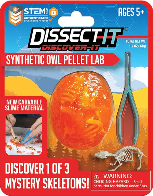 Top Secret Toys Discover-It Dissection Kit for Kids, Owl Pellet Science Lab Kit to Learn About Animals, Science Toys for Kids Ages 5 and Above