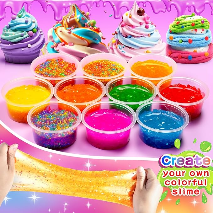 Making Kit Ice Cream for Girls, DIY Arts and Crafts Supplies, Molding Clay with Sculpting Tools, Stuffers for Kids Boys Girls 4 5 6 7 8 9 10 11 12 Years Old, Fun Birthday Gifts for Girls 8-12