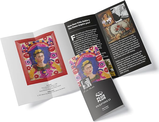 Plus Plus Art History Building Set, 3D Painting Kit & Craft Supplies for Kids, 350 Mini Interlocking Open Ended Pieces - Frida Kahlo