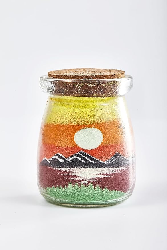 YUANLUGV Sand Art Bottles, Colored Sand with Luminous Sand Art Crafts for Gift Kids, Elegant and Exquisite Sand Art Craft Bottle,Gifts for Girls Boys Kids Women Birthday (b)