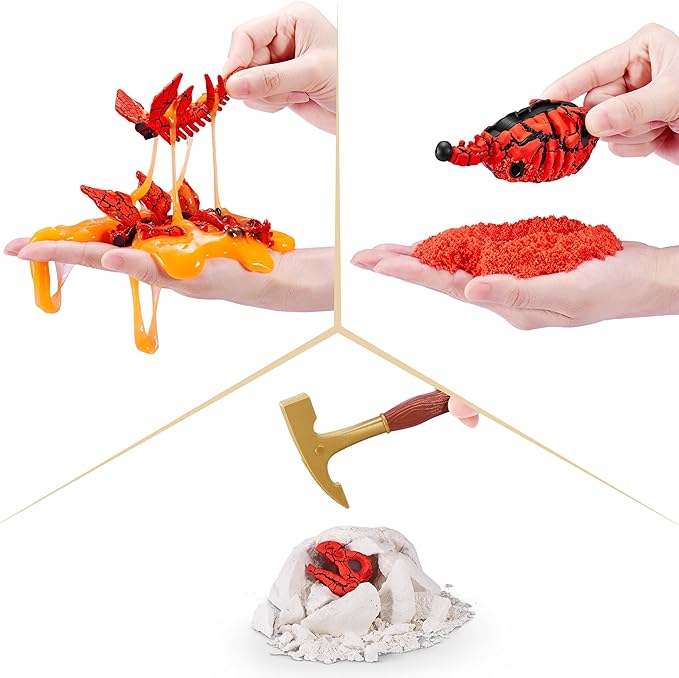 Robo Alive Volcano Dino Fossil Find Stegosaurus by ZURU Boys Age 5+ Dig and Discover, STEM -Excavate Prehistoric Fossils, Educational Toys, Great Science Kit Gift (Stegosaurus)