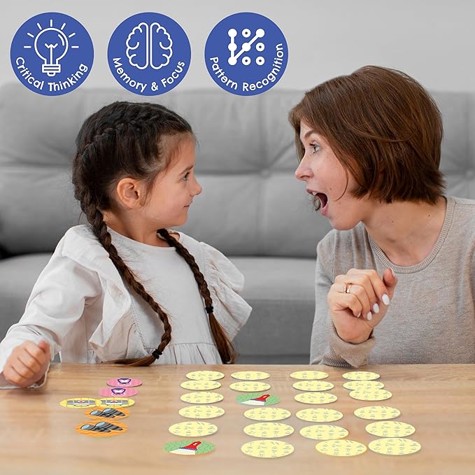 Match Alike - Memory Matching Game (Camping Capers) for Kids Ages 3-8 - Matching Games for Toddlers 3-5 - Memory Matching Games for Kids Cute Camping Theme - Preschool Game