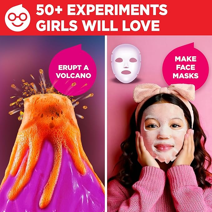 Doctor Jupiter Girls’ First Science Kit for Kids Ages 4-5-6-7-8-9-10-11-12 | Birthday Gift Ideas for 4+ Year Old Girls | STEM Learning & Educational Toys | 50+ Experiments Starter Science Series