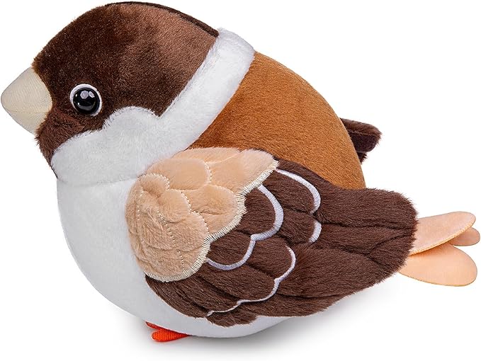 ZHONGXIN MADE Sparrow Plush Toy - Realistic Sparrow Stuffed Animals 9inch, Cute Little Bird Raven Plush as Gift for Your Friends