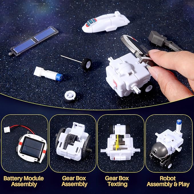 STEM Toys for Kids Ages 8-12, Solar Robot Science Kits Gifts for 8-14 Year Old Teen Boys Girls, 120Pcs Building Experiments for Teenage Ages 9 10 11 13