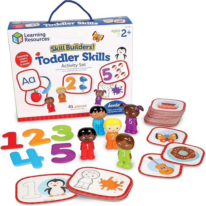 Learning Resources Skill Builders! Toddler Skills - Toddler Learning Materials, Homeschool Preschool Supplies, Teaching Cards for Toddlers, Ages 2+,41 Piece Set