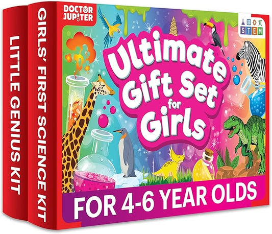 Doctor Jupiter Ultimate Gift Set for Girls| Set of Girl’s First Science Kit, Little Genius Kit for 4-6 Year Olds| Girl Christmas, Birthday Gifts| STEM Learning & Education Toys for Kids Ages 4,5,6