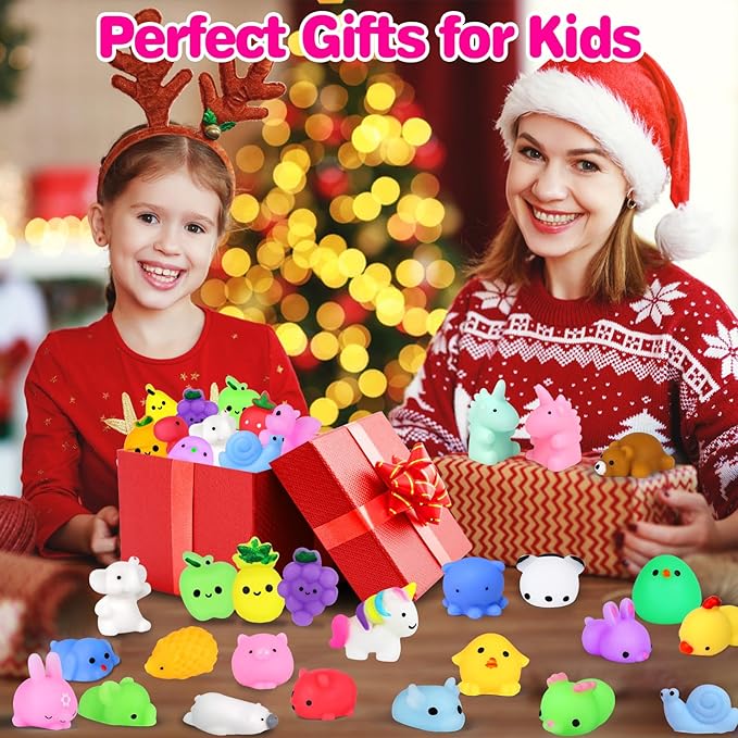 Mochi Squishy Toys 20 Pcs Mini Squishy Animal Squishies Party Favors for Kids Kawaii Squishy Squeeze Toy Cat Unicorn Squishy Stress Relief Toys for Adults Birthday Favors for Kids Pinata Filler Random