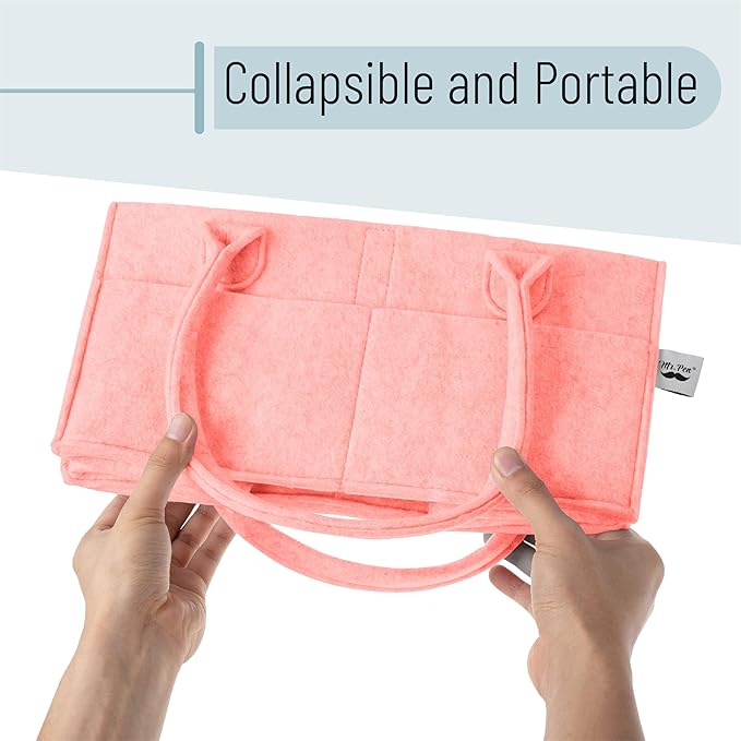 Mr. Pen- Baby Diaper Caddy Organizer, Pink, Nursery Storage Bin and Car Organizer for Diapers and Baby Wipes