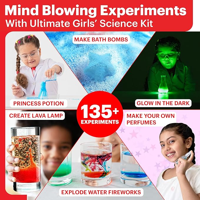 Doctor Jupiter Girls’ Science Gift Set for Ages 8+ | Set of Girls' Ultimate Science Kit & Electricity Kit | Birthday Gift Ideas for 8-9-10-11-12-13-14 Year Old Girls | STEM Learning & Education Toys