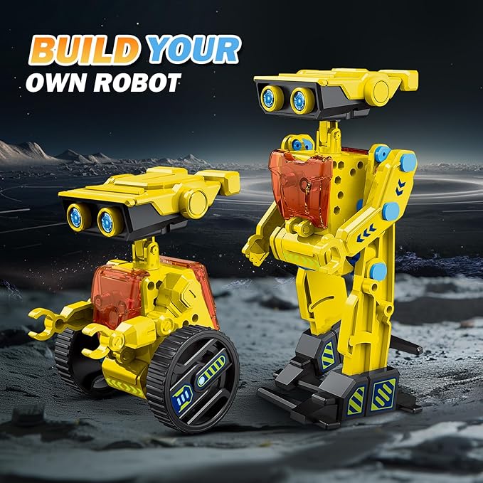 STEM Toys for Kids Age 8-13, 12-in-1 Robot Building Toys Science Kits with Rechargeable Battery, Christmas Birthday Gifts for 8 9 10 11 12 14 Year Old Boys Girls