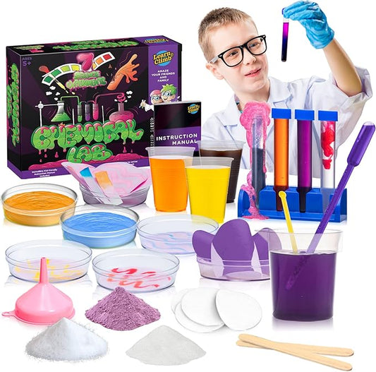 Science Kits for Kids Age 5 Plus. 8 Chemistry Experiments, Step-by-Step Manual. Gift for Girls & Boys 5,6,7,8