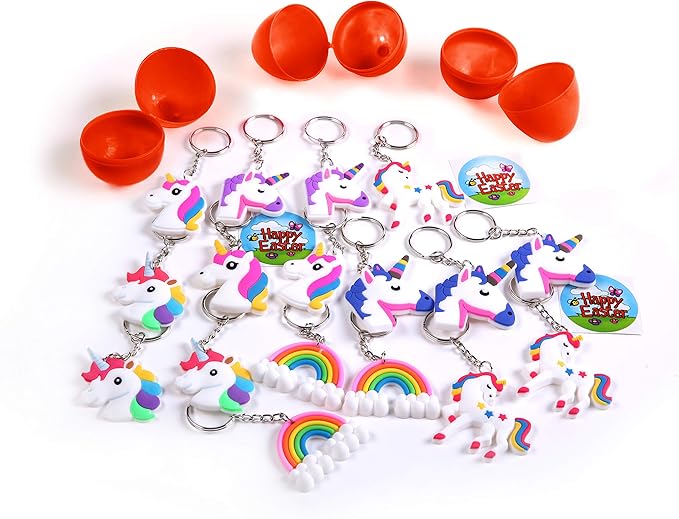 Giraffe 100 Pack Premium Prefilled Easter Eggs - Toy Filled Bulk Plastic Eggs for Kids with Slap Bracelets, Stickers, Light Up Rings - Perfect for Easter Egg Hunts - Bulk Prefilled Easter Eggs Toys!