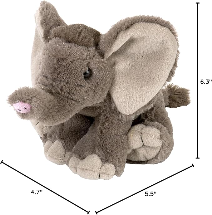 Wild Republic Elephant Plush, Stuffed Animal, Plush Toy, Kids Gifts, Zoo Plush, Cuddlekins, 8"