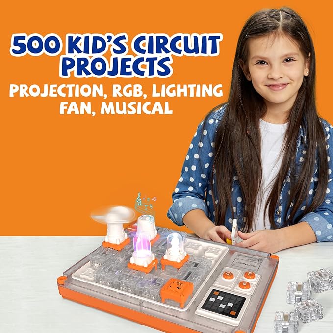 Science Kits for Kids,Electronic Toy with 500+ Circuits Projects | STEM Kit for Boys & Girls Age 6+ | Perfect Educational Gifts for Kids