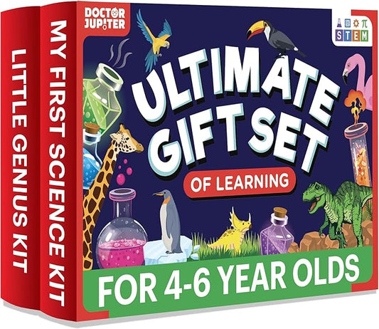 Doctor Jupiter Ultimate Gift Set of Learning| Set of ‘My First Science Kit’, ‘Little Genius Kit’ for Kids Ages 4-6|Birthday Gift for Boys, Girls| STEM Learning & Education Toys for 4,5,6 Year Old