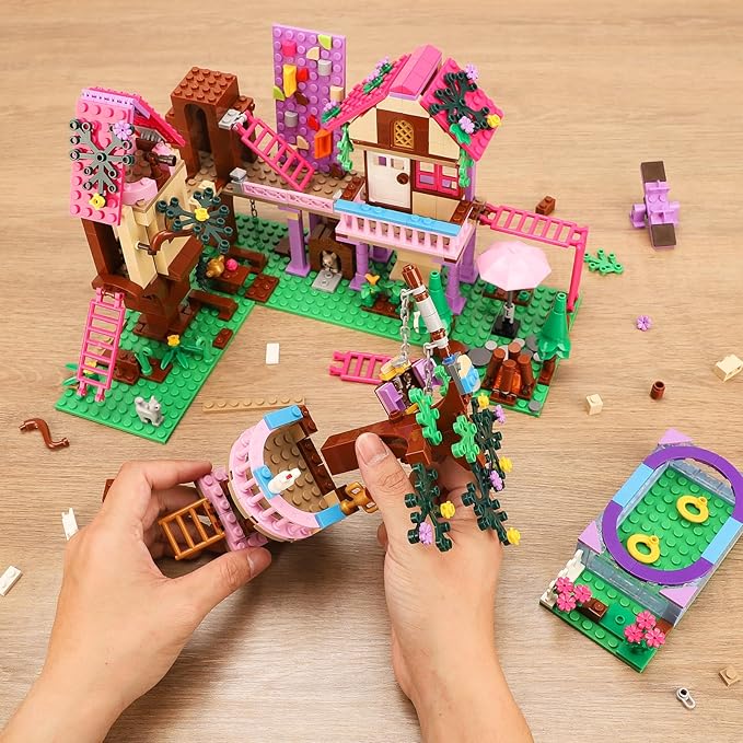 Tree House Building Set Compatible with Lego Friends, 756 PCS Forest House Building Kit Birthday Gift for Kids Girls Age 6-12 Years(7681)