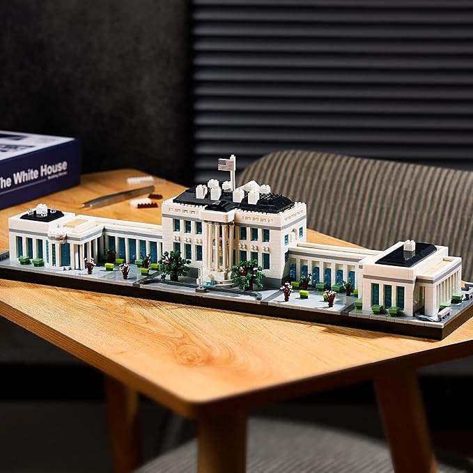 Architecture White House Modle Kit Micro Building Blocks Sets for Adults World Famous Landmark Collection Set U.S. Capital 3520 PCS for Teens 14+
