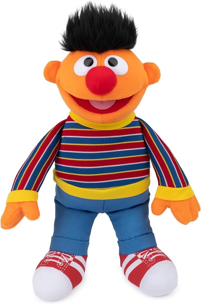 GUND Sesame Street Official Ernie Muppet Plush, Premium Plush Toy for Ages 1 & Up, Orange, 13.5”