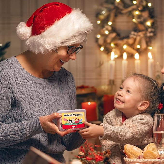 Wooden Fridge Magnets for Kids – 10 Cute Farm Animals Refrigerator Magnets for Toddlers, Large Kids Magnetic Toys, Fun Educational Learning Gifts for Toddlers 2 3 4 5 Years Old