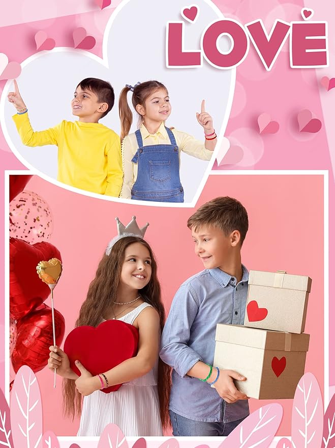 Junkin 60 Sets Valentine Knot Bracelets with Cards Our Class Will Knot Be the Same Without You Classroom Valentines Exchange Gifts Friendship Bracelets Cards for Kids Party Favors (Heart Card)