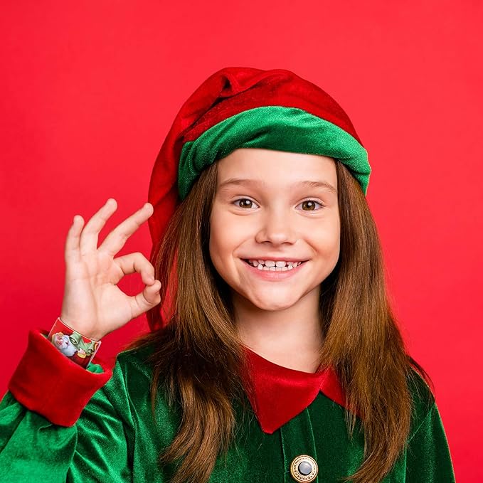 Ruisita 60 Pieces Christmas Slap Bracelets Slap Bands Bracelets Toys Santa Claus Slap Wristband for Christmas Party Favors
