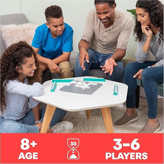 Upwords, The Game of Quick Stacking & Word Hacking with Stackable Letter Tiles, 2022 Edition | Word Games | Board Games for Kids 8-12 | Family Games for Ages 8+