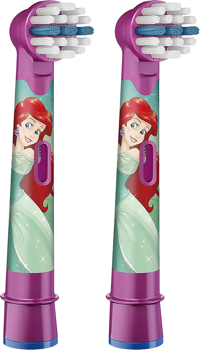 Oral-B Kids Extra Soft Replacement Brush Heads featuring Disney Princesses, Ages 3+, 2 count