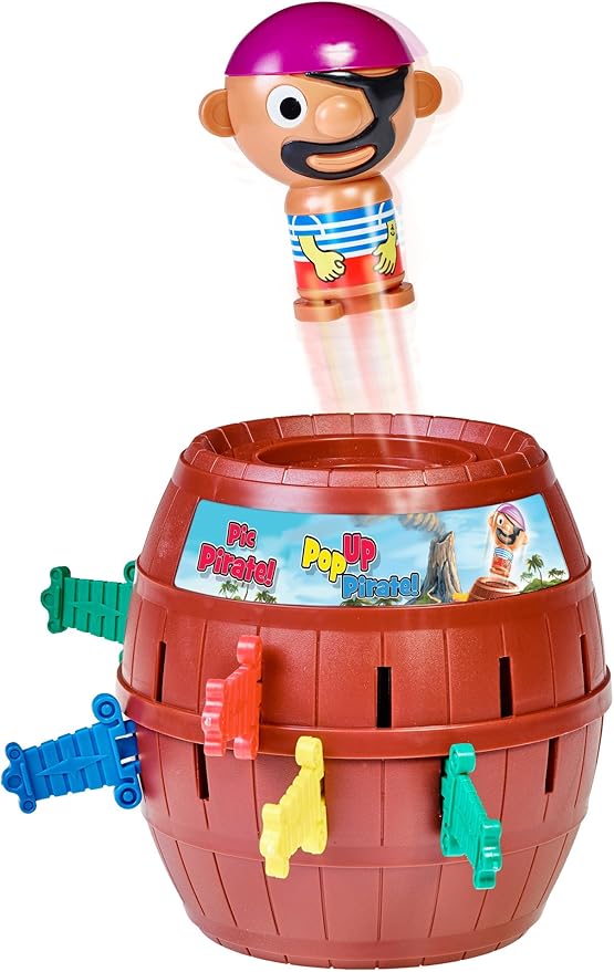 TOMY Pop Up Pirate Board Game - Swashbuckling Kids Games for Family Game Night - Christmas Gifts for Kids Fun Christmas Games and Ideas for Holiday Gifts - Family Board Games for Kids Ages 4 and Up