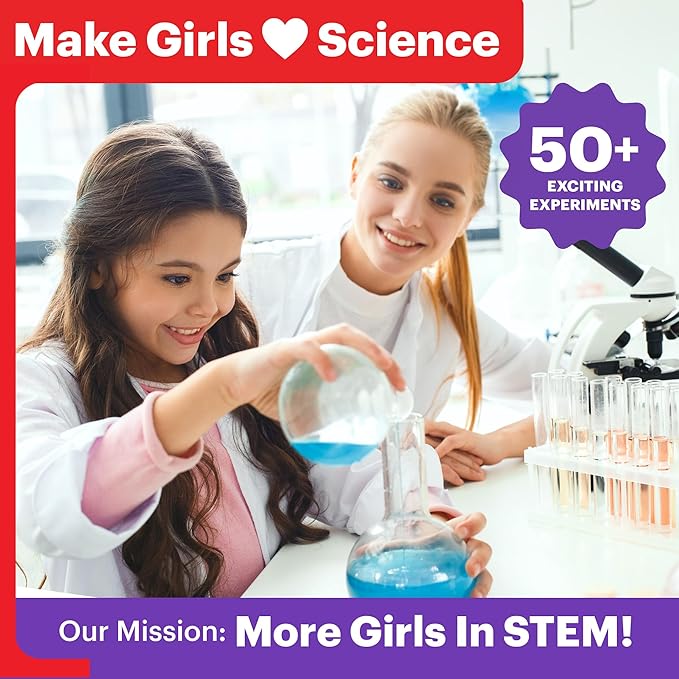 Doctor Jupiter Girls’ Ultimate Science Kit for Girls Ages 8-12| Birthday Gift Ideas for 8-9-10-11-12 Year Old Girls| STEM Learning & Educational Toys| 50+ Experiments Ultimate Starter Series