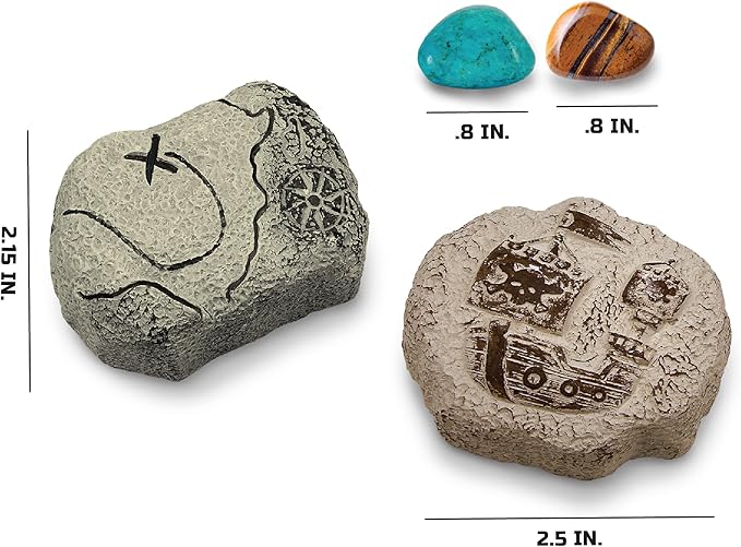 Discovery #MINDBLOWN Mini Unearthed Treasure Set, 2 Pack Excavation Kit w/Chisel, Uncover 2 Gemstones, Interactive Archaeology Geology Paleontology Experiment, Fun & Educational STEM Toy for Kids 6+