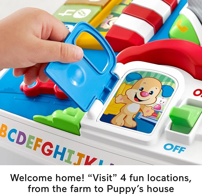 Fisher-Price Baby to Toddler Toy Laugh & Learn Around The Town Learning Activity Table with Music & Lights for Infants Ages 6+ Months (Amazon Exclusive)