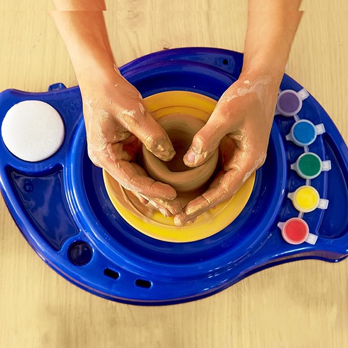 Made By Me Motorized Power Pottery Wheel - at Home Pottery Making – Clay Sculpting Activity for Kids Ages 6 and Up