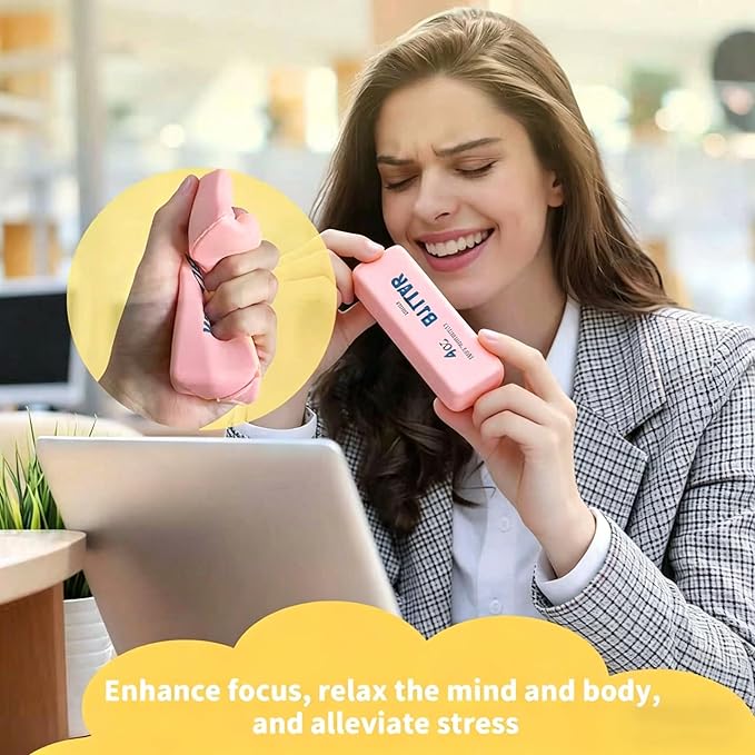 2026 Upgraded Slow Rebound Butter Squeeze Stress Balls, Soft Butter Stick Squishies Toy, Slow Rising Sensory Fidget Toy for Stress Relief & Calming(Pink)