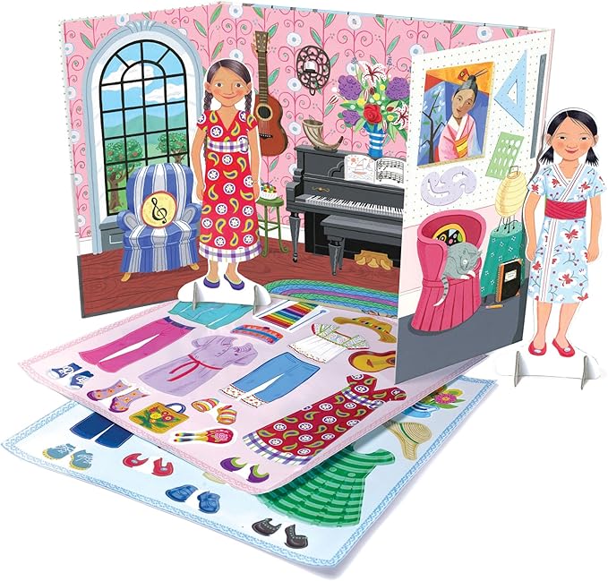 eeBoo Musician and Artist Paper Doll Reusable Set