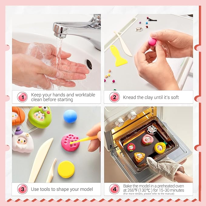 139 PCS Polymer Clay Kit with Sculpting Tools and Accessories, 58 Colors Non-Toxic Modeling Clay for Kids, DIY Oven Bake Clay, Arts and Crafts Gift Set for Kids Adults and Beginners