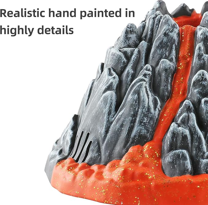 DINOBROS Volcano Toy for Kids 3-5, Mist-spouting Volcano Model with Dinosaur Sounds, Simulated Volcano Gifts for Boys and Girls