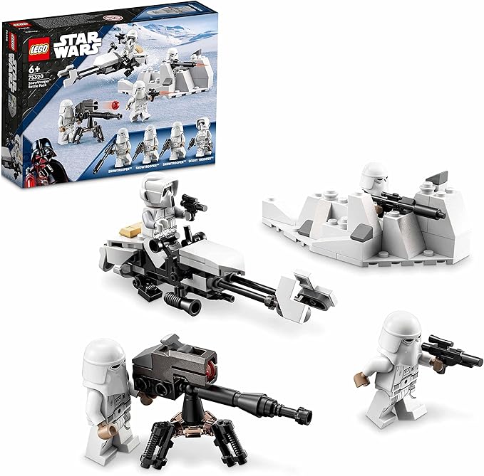 LEGO 75320 Star Wars Snowtrooper Battle Pack, Collector Set with 4 Figures, Blaster and Toy for Children Aged 6 Years +