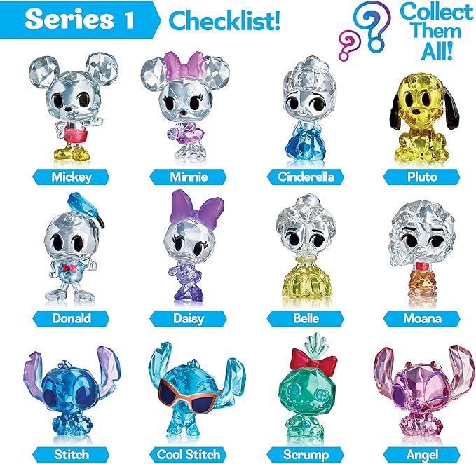 Disney Crystal Surprise Series 1, Mini Collectible Crystal Figures with Activity Compound, Collectible Blind Bag Inspired Figures, Kids Toys for Ages 3 and Up by CRA-Z-Art
