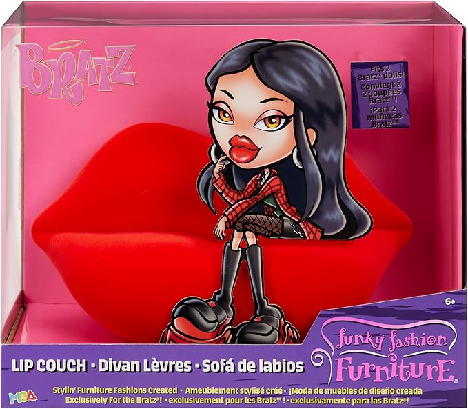 Bratz Funky Fashion Furniture Lip Couch Playset & Display, Fits 2 Dolls