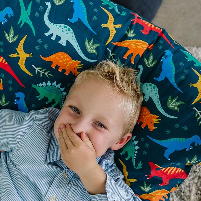 Wildkin Microfiber Pillow Lounger, 87 X 27 Inches, Jurassic Dinosaurs