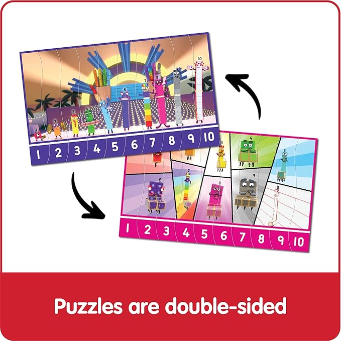 hand2mind Numberblocks Sequencing Puzzle Set, Sequence Cards, Matching Game, Math Toys, Toddler Educational Toys, Preschool Learning Activities, Kids Birthday Gifts, Easter Basket Stuffers for Kids