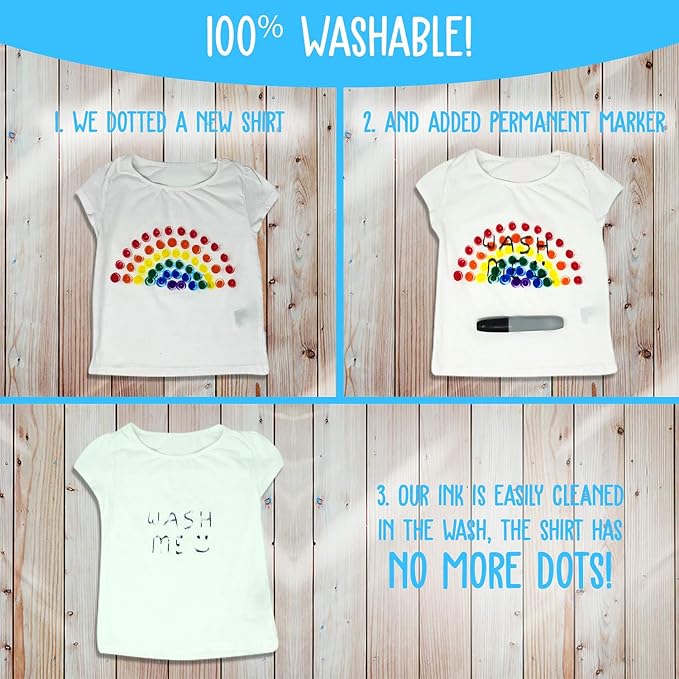 Washable Dot Markers for Kids with 2 Educational Activity Books | 10 Color Set (Boys)
