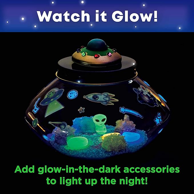 Creativity for Kids Crystal Space Terrarium Kit - Crystal Growing Kit for Kids - DIY STEM Science Kit for Boys and Girls