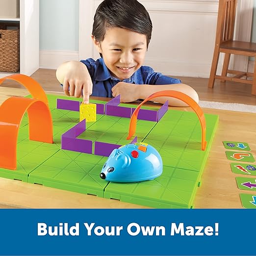 Learning Resources Code & Go Robot Mouse Activity Set, Screen-Free Early Coding Toy for Kids, Interactive STEM Coding Pet,Back to School,Ages 4+,83 Pieces