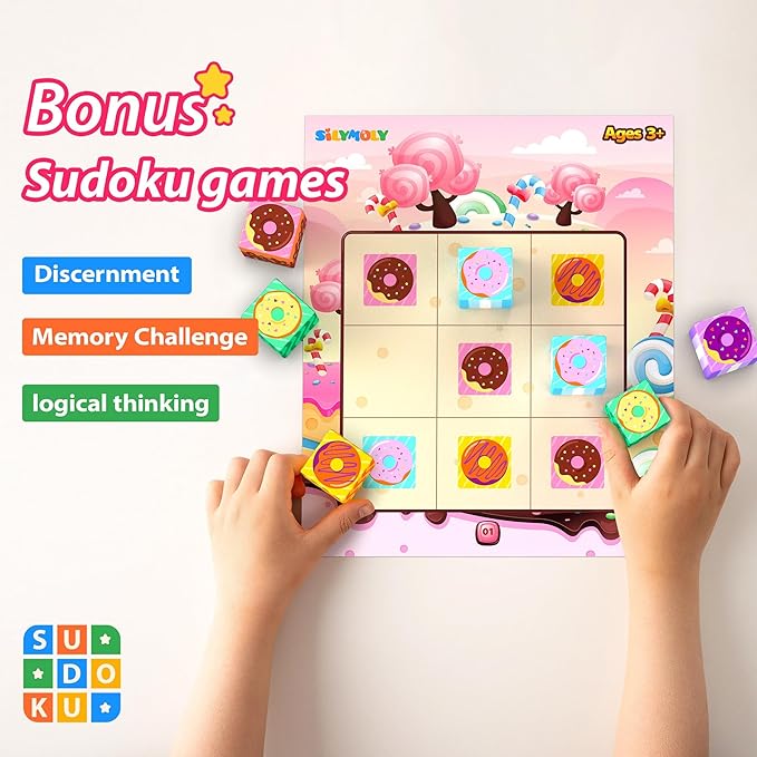 Magnetic Blocks Candy Land Edtion, Magnetic Tiles Building Blocks Boys & Girls Toys Age 3-5 4-8 5-7 Sensory Gift for Kids,Magnets Cubes,Upgraded STEM Gift 1.2 Inches