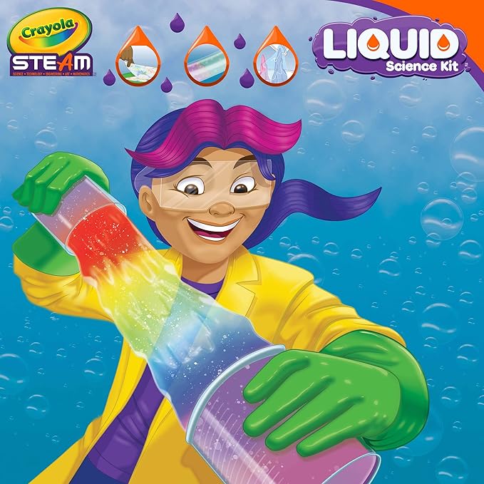 Crayola Liquid Science Kit for Kids, Water Experiments, Educational Toy, Gift for Kids, 7, 8, 9,10
