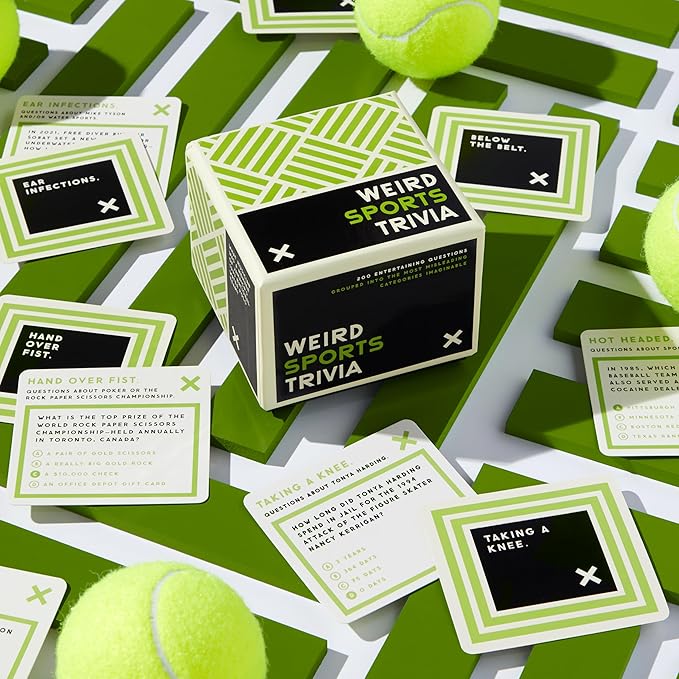Brass Monkey Weird Sports – Trivia Card Game Set with 200 Unique Questions About Weird Sports Facts